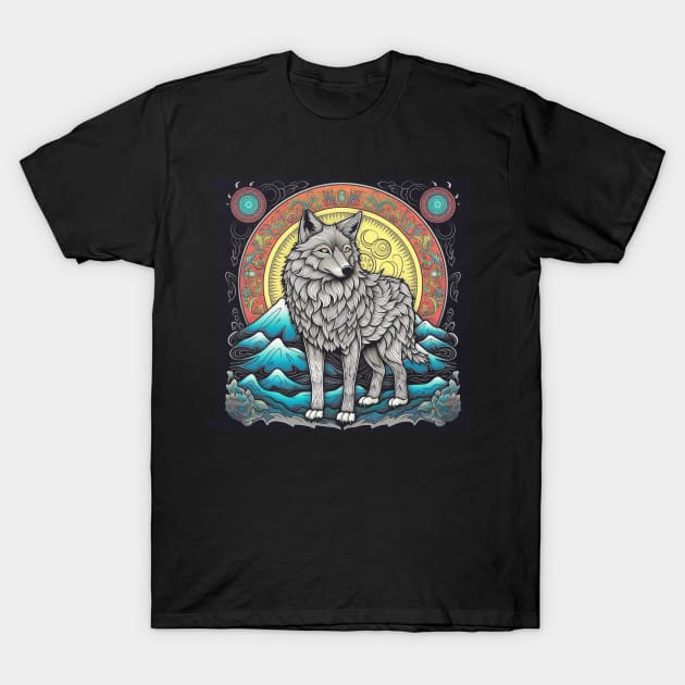 Lone Wolf - Symbol of Strength and Freedom T-Shirt by SzlagRPG